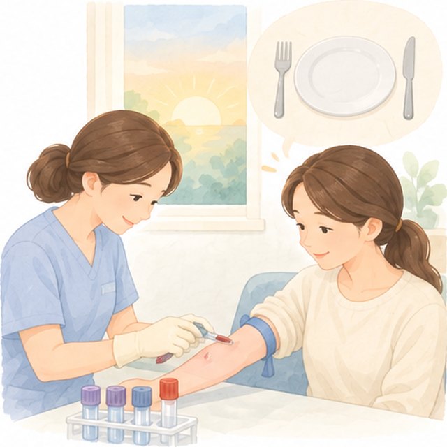 당일 혈액검사 장면 그림