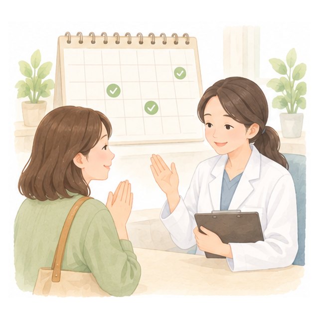 정기 방문 장면 그림